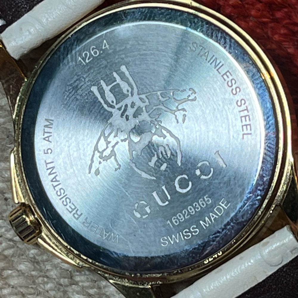 GUCCI GOLD/WHITE WATCH - Picture 4 of 9